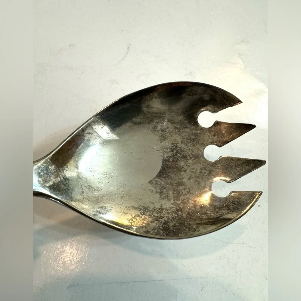 Vintage FB Rogers Italy Silver Plated Salad Serving Spoon and Fork 9 1/4